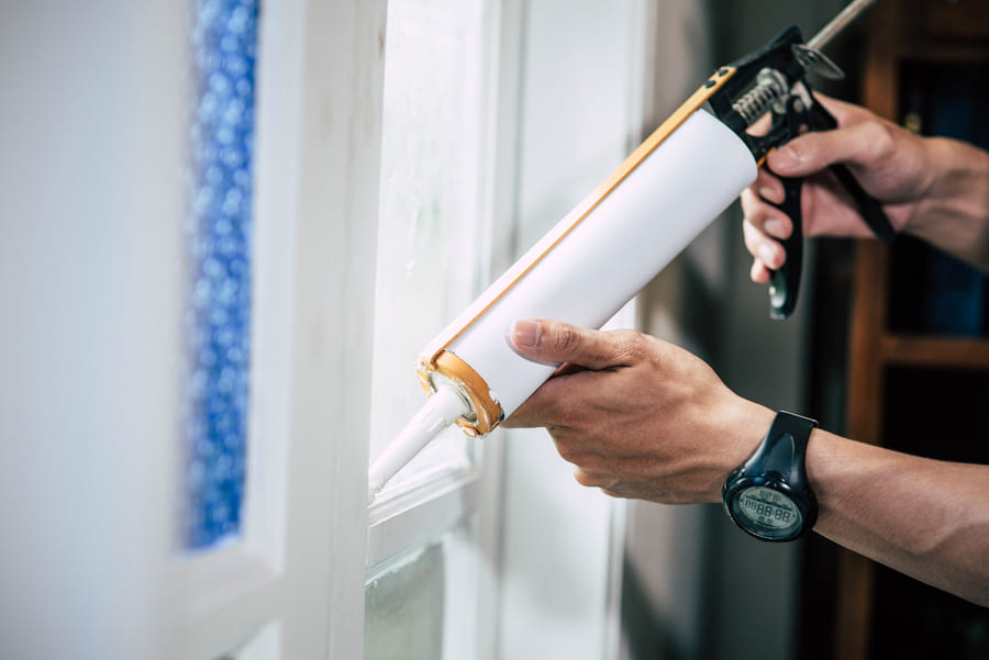 Commercial building window sealant deterioration caulking